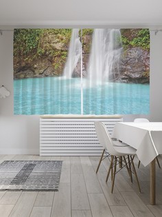 Шторы под лён «Тихий водопад», серия Oxford DeLux, 290х180 см Joy Arty