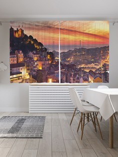 Шторы под лён «Погружение в ночной город», серия Oxford DeLux, 290х180 см Joy Arty