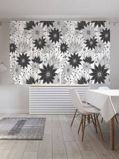 Шторы под лён «Цветочные узоры», серия Oxford DeLux, 290х180 см Joy Arty