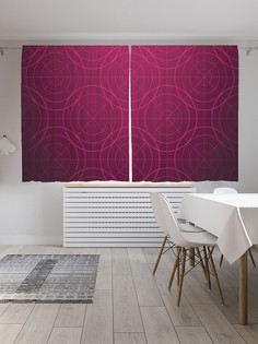 Шторы под лён «Сон чертежника», серия Oxford DeLux, 290х180 см Joy Arty