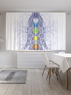 Шторы с фотопечатью "Внутренняя энергия" из сатена, 290х180 см Joy Arty