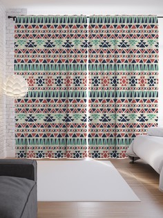 Шторы с фотопечатью "Полосатое величие" из сатена, 290х265 см Joy Arty