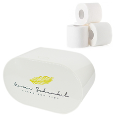 BH-TOILP-14 Полка-держатель для туалетной бумаги, "Золотое перо", белый, 24х13,1х14 см Blonder Home
