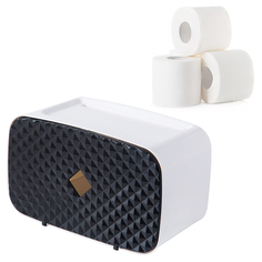 BH-TOILP-08 Полка-держатель для туалетной бумаги, "Ромб", цвет черный, 24,5х12х14,2 см Blonder Home