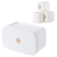 BH-TOILP-09 Полка-держатель для туалетной бумаги, "Ромб", цвет белый, 24,5х12х14,2 см Blonder Home