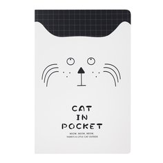 Тетрадь "Сat in pocket" (белый) Kawaii Factory