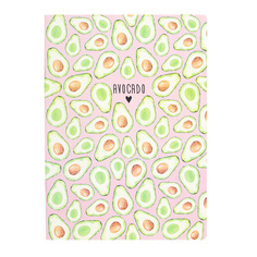 Тетрадь в розовую клетку А4 "Love is avocado" Kawaii Factory
