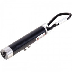 Игрушка для кошек VS, лазерная указка с фонариком и карабином, черная