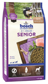 Сухой корм для собак Bosch Senior, для пожилых, домашняя птица, 1кг