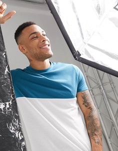 Белая футболка из органического хлопка с контрастной кокеткой ASOS DESIGN-Белый