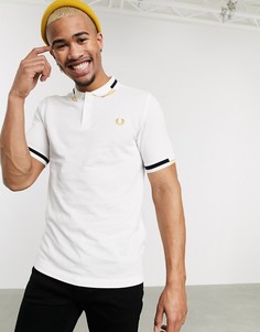 Белая футболка-поло с контрастной отделкой Fred Perry-Белый