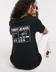 Черная футболка с логотипом на спине Tommy Jeans-Черный