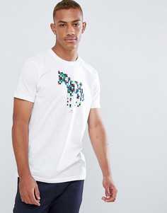 Белая зауженная футболка с принтом PS Paul Smith-Белый