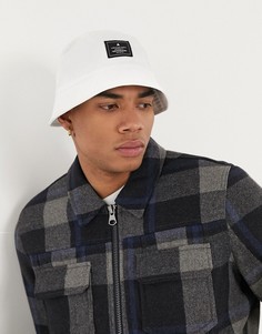 Белая панама с нашивкой логотипа ASOS DESIGN-Белый