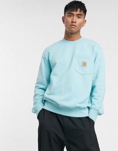 Синий свитшот с карманом Carhartt WIP