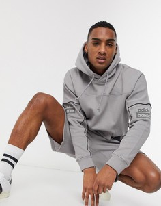 Худи серого цвета adidas Originals RYV-Зеленый