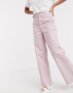 Светло-розовые джинсы с завышенной талией и карманами Dr Denim-Розовый