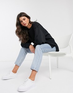 Черный свитшот в стиле oversized из легкого материала ASOS DESIGN