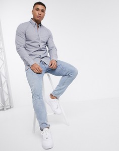 Рубашка выцветшего цвета индиго в ломаную клетку Tommy Hilfiger-Синий