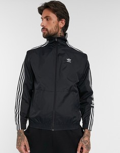 Черная куртка с логотипом adidas Originals-Черный