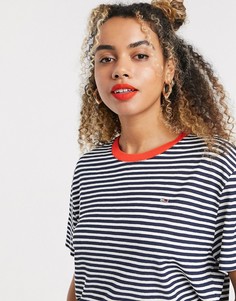 Футболка в полоску с контрастным воротником Tommy Jeans-Мульти