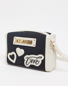 Сумка-тоут с нашивками Love Moschino-Кремовый