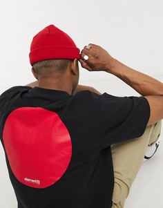 Черная футболка Element-Синий