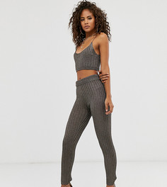 Трикотажные леггинсы металлик от комплекта ASOS DESIGN Tall-Серебряный