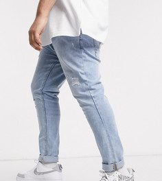 Светлые джинсы Burton Menswear Big & Tall-Синий