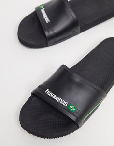 Черные шлепанцы Havaianas brasil-Черный