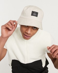 Бежевая панама с фирменной нашивкой ASOS DESIGN-Светло-бежевый