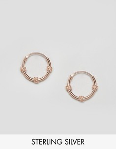 Покрытые розовым золотом серьги-кольца Kingsley Ryan Bali-Золотой