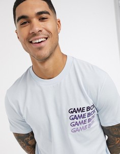 Футболка с вышивкой "Gameboy" на груди ASOS DESIGN-Синий