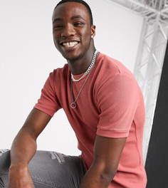 Розовая фактурная футболка ASOS DESIGN Tall-Розовый