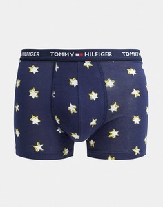 Темно-синие боксеры-брифы с принтом звездочек Tommy Hilfiger-Темно-синий