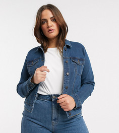Синяя джинсовая куртка Vero Moda Curve-Синий