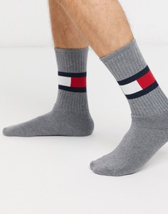 Серые носки с логотипом Tommy Hilfiger-Серый