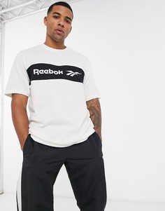 Белая футболка с логотипом Reebok classics-Белый