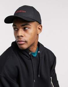 Черная бейсболка с вышивкой ASOS DESIGN-Черный