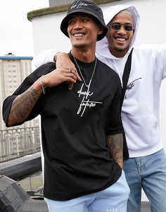 Панама от комплекта с логотипом "dark future" ASOS DESIGN-Черный