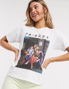 Футболка с принтом из телесериала "Friends" ASOS DESIGN-Белый