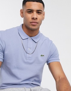 Узкое фиолетовое поло из пике Lacoste-Фиолетовый