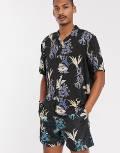 Черная гавайская рубашка с цветочным принтом Carhartt WIP-Черный