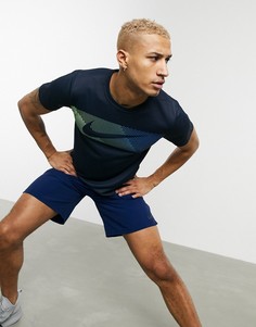 Темно-синяя футболка с логотипом Nike Training-Темно-синий