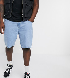 Голубые узкие джинсовые шорты ASOS DESIGN Plus-Синий