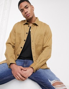Свободная бежевая рубашка Celio-Бежевый