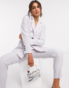 Пиджак со складками на талии ASOS DESIGN-Фиолетовый