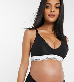 Черный хлопковый бюстгальтер для кормления Calvin Klein