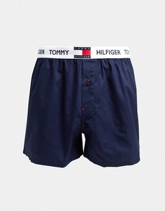 Темно-синие боксеры с контрастным поясом Tommy Hilfiger-Темно-синий