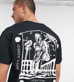 Черная oversized-футболка с принтом на спине Reclaimed Vintage inspired-Черный